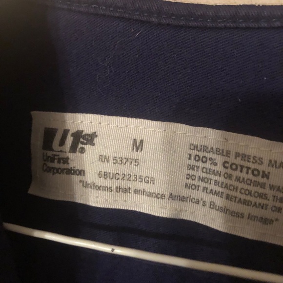Men’s Heavy Duty Blue Work Shirt Uni 1st Corp Med - Picture 2 of 3